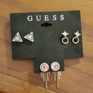 3 pair of guess earrings